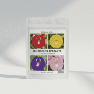 Multicolor Aparajita (Clitoria Ternatea) Flower Seeds – Red, Yellow, Violet & Pink Mix (50g Pack)