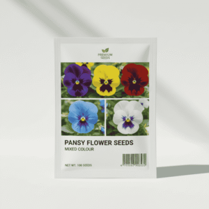 Pansy Flower Seeds – Mixed Colour Blooms (50 Seeds Pack) for Home & Balcony Garden