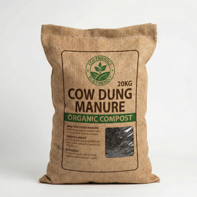 Cow dung manure 20kg organic compost fertilizer for garden and plants